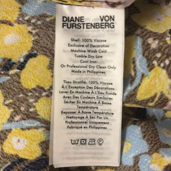Diane Von Furstenberg 100% viscose floral print dress, US8 - Picture 9 of 9